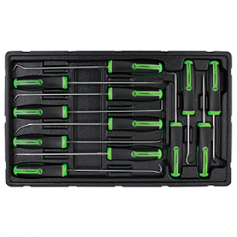 cornwell 12pc hook and pick set neon green